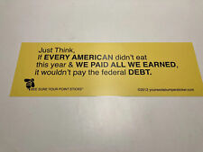 bumper sticker political- Federal Debt - Set of Two.