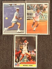1992 ROOKIE MICHAEL CHANG USA MINT NEW PANINI TENNIS ATP TOUR 3 STICKERS LOT