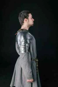 Armadura de Hombro Caballero Guerrero Medieval lerp Saco Acero Gótico Plata Espartano, - Imagen 1 de 3