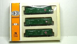 CON-COR N SCALE 50' MECHANICAL REEFER 3 PACK RWY EXPRESS AGENCY 01-008932