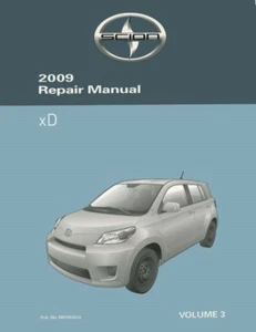 2009 SCION xD VOL 3 Only Shop Service Repair Manual Book - Picture 1 of 1