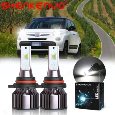 9012 H1R LED Headlight Kit Bulbs 6K for Fiat 500L 2014-2020 High&Low Beam white - Image 1 of 4