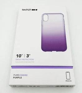 Tech21 Pure Ombre Hardshell Tough Thin Case Cover for iPhone XR - Purple - Picture 1 of 8