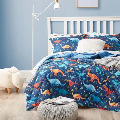 Kids Twin Bedding Comforter Set for Boys, 5 Pieces Soft Lightweight Dinosaur Bed - Image 1 of 4