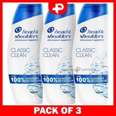 Head & Shoulders Classic Clean Anti Dandruff Flake Free Shampoo 400ml Pack of 3