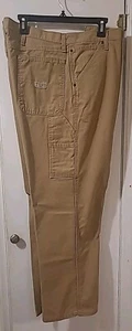 Pantalones de lona utilitarios de cuero crudo 42 x 30 Wrangler 94LSWAO para hombre - Imagen 1 de 7