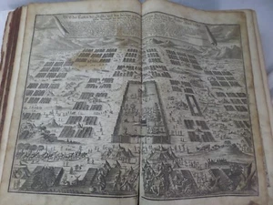 1736 Antique Bible, Heilige Schrift, Nuremberg, Illustrated, Engravings, Maps - Imagen 1 de 12