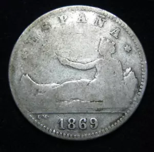 ZALDI2010 - GOBIERNO PROVISIONAL . 1 PESETA DE 1869 . PLATA - Photo 1 sur 2
