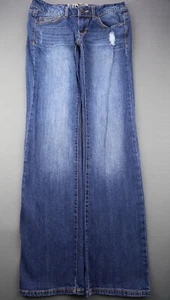 Women's So Jeans Boot Cut Mid Rise Stretch Distressed Size 5 (Msr 28x31) - Picture 1 of 7