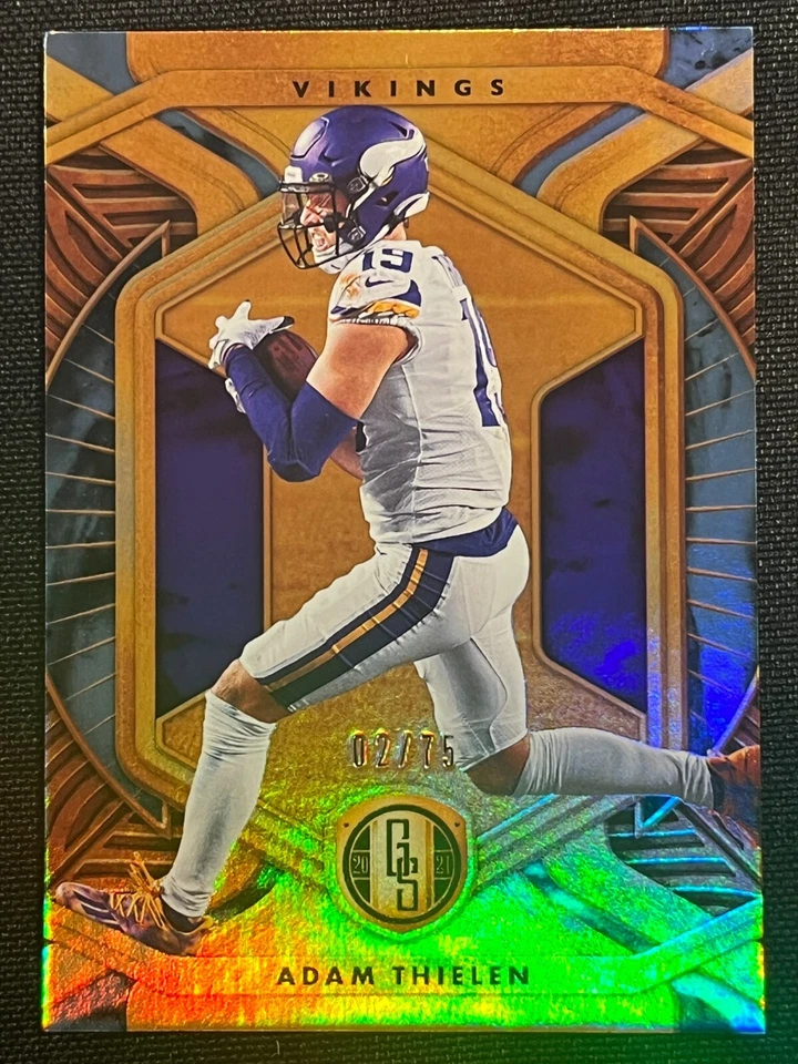 2021 Panini Gold Standard Football Card Adam Thielen #67 02/75 Mint Range KB - Image 1 of 2