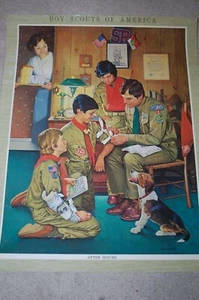 VINTAGE BOY SCOUT POSTER "AFTER HOURS" BY CSATARI - Picture 1 of 5