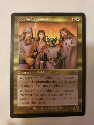 MTG Magic The Gathering Card Goblin Legionnaire Creature Goblin Soldier Apolcaly - Image 1 of 2