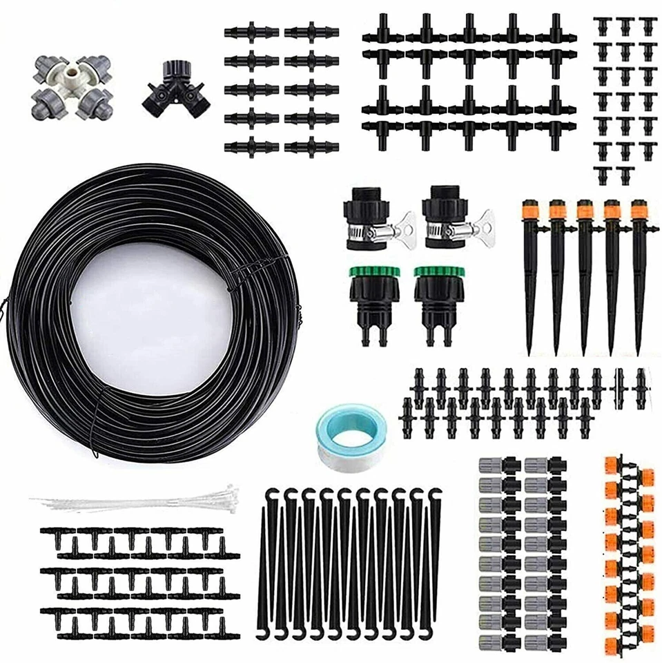 40M Bewässerungssystem DIY Micro Drip Tröpfchenbewässerung Tropfschlauch Garten - Bild 1 von 4