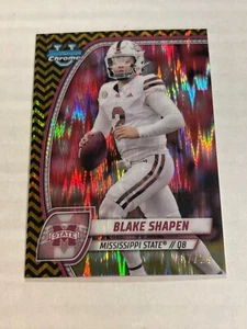 2024 BOWMAN CHROME U BLAKE SHAPEN 7/24 GOLD BLACK STEALTH REFRACTOR MSU SSP - Picture 1 of 2