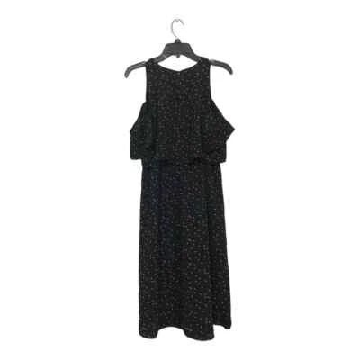 Vestido Mossimo Hombro Frío Para Mujer Talla Mediana Negro Blanco Lunares Informal Elegante Foto 1 de 3