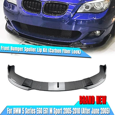 For BMW 5 Series E60 E61 M Sport 2005-2010 2006 Car Front Bumper Spoiler Lip Kit - Imagem 1 de 4