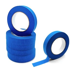 72 Rolls Blue Painters Masking Tape, 1 Inch x 60 Yards 5.5 Mil, Walls Painting - Picture 1 of 6