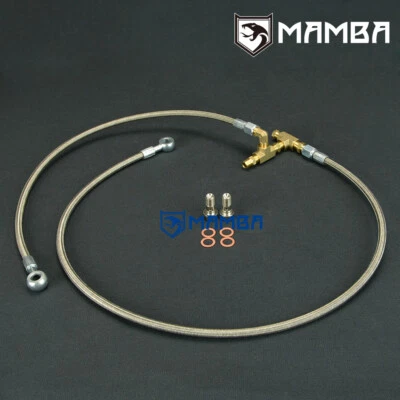 Línea de alimentación de aceite turbo para Nissan VQ37VHR 370Z Z34 con Greddy TD05H-18G TD06SL2-20G Foto 1 de 4