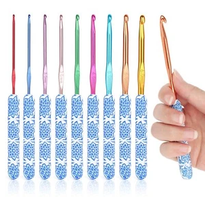 Aluminum Crochet Hooks Knitting Needles for Crocheting Knitting Yarn Craft - Picture 1 of 7