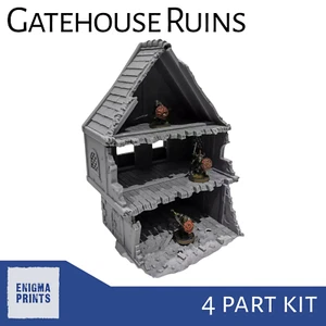 Gatehouse Ruins - 28mm 3D Printed Fantasy Terrain for Tabletop Wargaming - Picture 1 of 8