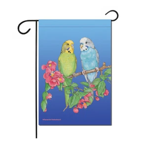 Parakeet Budgie Garden Flag Double Sided 12" x 17" - Bild 1 von 1