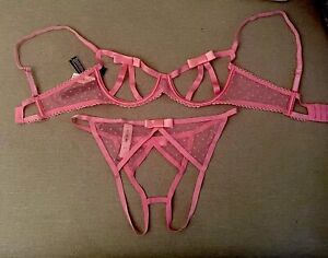 NWT Victorias Secret Ouvert Lingere In Candy Pink