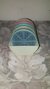 VTG Tupperware WagonWheel (6) Coasters & Caddy - Bild 1 von 4
