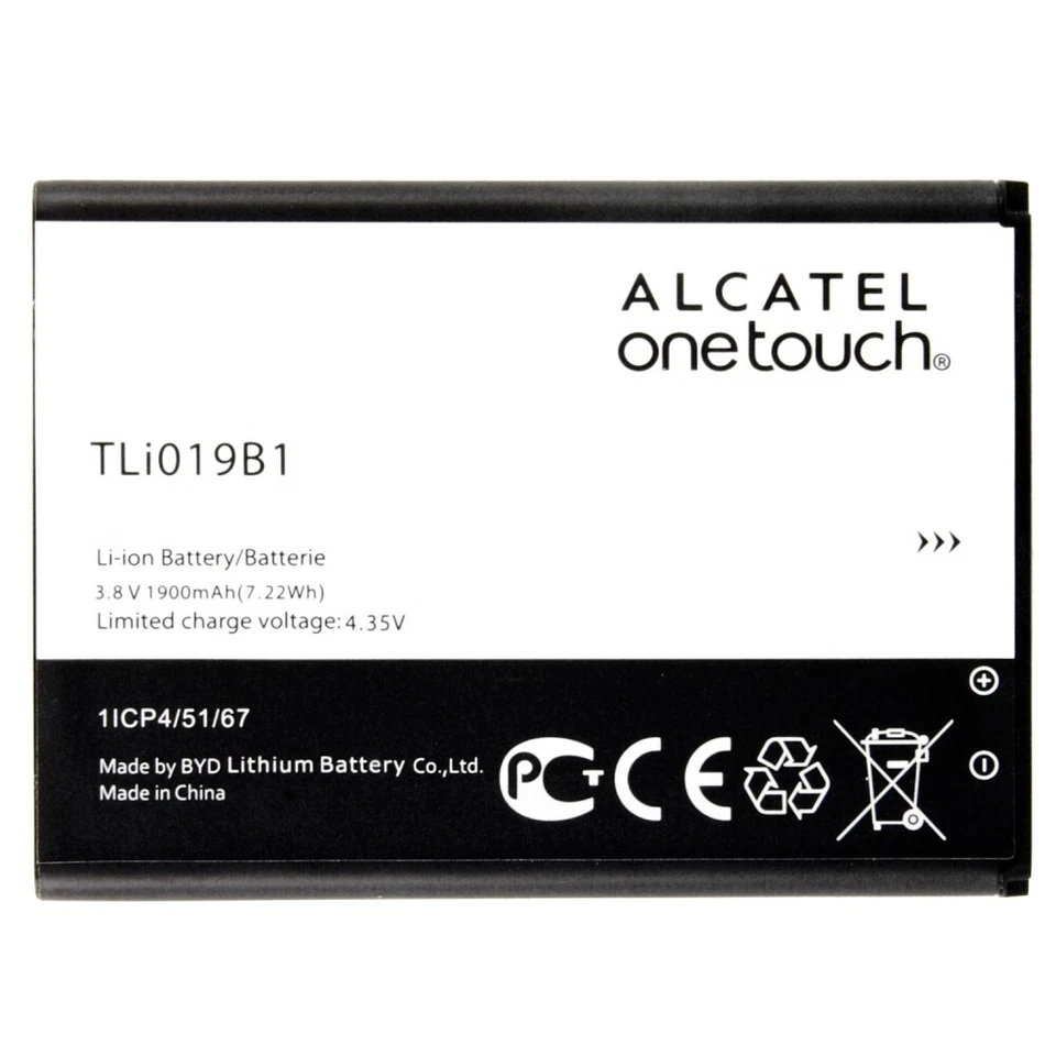 BATTERIE DE REMPLACEMENT NEUVE ALCATEL TLI019B1 TLI019B2 ONE TOUCH POP C7  D7 - Photo 1/1