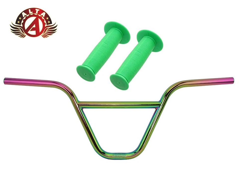 Хромомолибденовый Z-образный руль ALTA BMX МАСЛЯНОЕ ПЯТНО С ГРИБНЫМИ РУЧКАМИ в стиле BMX. - Изображение 1 из 1