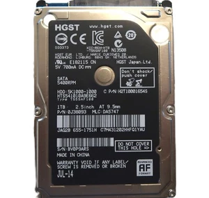 Hitachi Apple OEM Original 655-1751H HTS541010A9E662 2.5" 1TB Sata Laptop drive - Bild 1 von 1