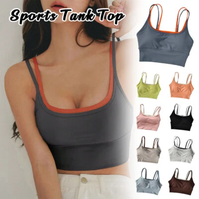 Sports Bra Strappy Backless Yoga Gym Bra Women Workout Gym Top Halter Sport Bras - image 1 of 4