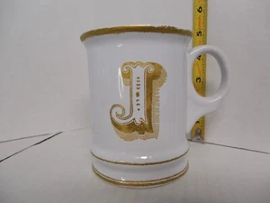 WILLIAMS SONOMA Initial "J" Mug Letter Monogram Coffee / Tea Cup 14 oz - Picture 1 of 7