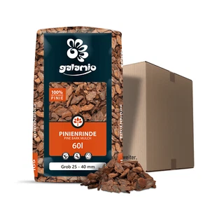 60 l Sack Pinienrinde grob 25–40 mm – Dekor, öko | Pinienmulch Rindenmulch - Bild 1 von 7