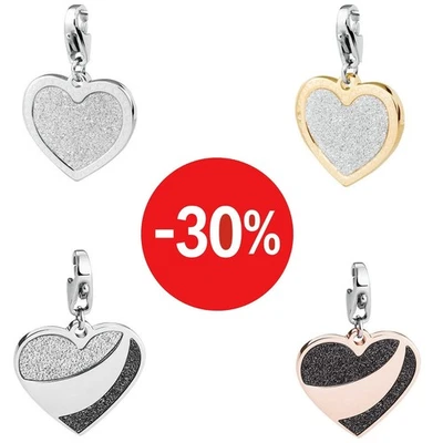 Ciondolo Cuore Donna Acciaio e Glitter Sagapo SHA18 SHA19 SHA173 SHA175 S'agapo - Immagine 1 di 2