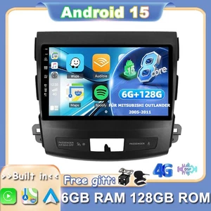 9" FÜR MITSUBISHI OUTLANDER 2005-2011 ANDROID 15 AUTORADIO CARPLAY GPS 6GB+128GB - Bild 1 von 18