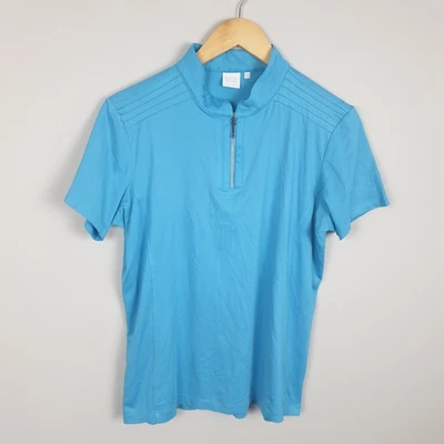 Ping Sensacool Polo Shirt Womens 14 Blue Quarter Zip Golf Performance Activewear - Image 1 of 4