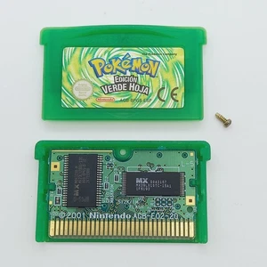 POKEMON VERDE HOJA PAL ESPAÑA NINTENDO GAME BOY GAMEBOY ADVANCE ORIGINAL mint - Picture 1 of 6