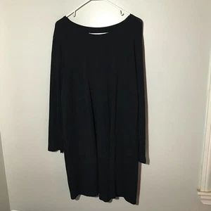 Abito donna Gudrun Sjoden XL nero manica lunga cotone organico modal lunghezza ginocchio - Foto 1 di 9