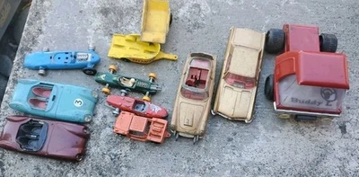 LOT OF 11 Assorted Vtg. Cars Metal Dinky Corgi Lesney Lotus Variety Mixed - Image 1 of 4