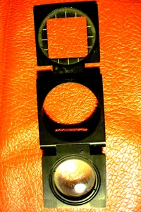 Vintage Bausch & Lomb Leinentester Lupe Lupe schwarz klappbar Aluminium USA - Bild 1 von 4