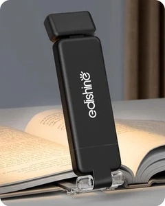 EDISHINE Book Light for Reading at Night, 3 Colors & Stepless Dimming Black - Picture 1 of 8