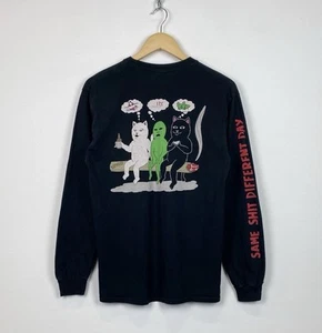Camiseta RIPNDIP Mismo Día Diferente Manga Larga Hombre Talla M Negra Top Logo - Imagen 1 de 9