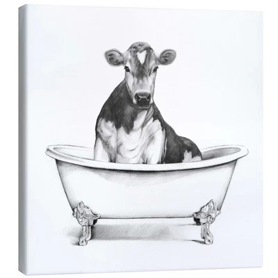 Leinwandbild Kuh in der Wanne - Victoria Borges - Bild 1 von 4