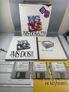 Microsoft MS-DOS 6.22 Upgrade (1994) 3.5” Disks + Manuals – Open Box - Picture 1 of 12