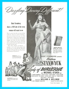 Barbara Stanwyck movie star Hollywood Lady of Burlesque United print ad 1943 - Picture 1 of 3