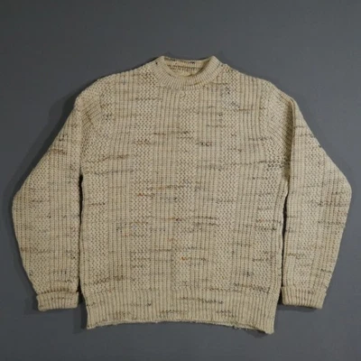 Vintage 70s Pendleton Wool Sweater Men’s Medium Beige Speckled Knit Pullover - Image 1 of 4