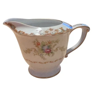 VTG Regal by Sango Creamer Gold Trimmed Floral Japan 3.5" T x 4" L - Picture 1 of 9