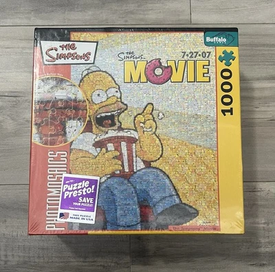 New Sealed The Simpsons Movie Photomosaics 1000 pc. Puzzle Buffalo Games  - Image 1 of 4