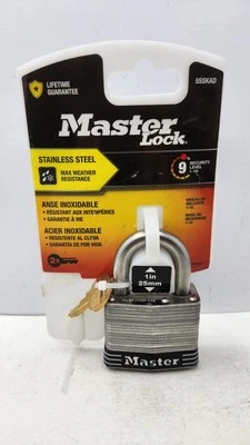 MASTER LOCK 5SSKAD 1" SHACKLE STAINLESS STEEL ANSE INOXIDABLE PADLOCK LOCK - Image 1 of 2