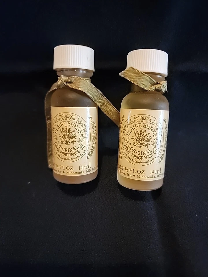 2 NOS Vintage 1980 Claire Burke Original Óleo Perfumado Caseiro 0,5 Fl Oz  - Imagem 1 de 4